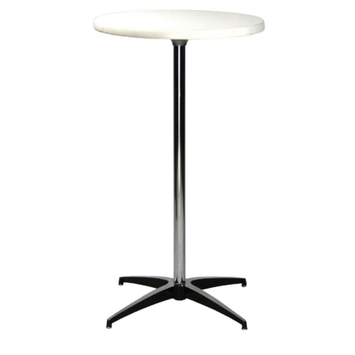 BT400 Pedestal Bar Table 24"wide 42" high WH