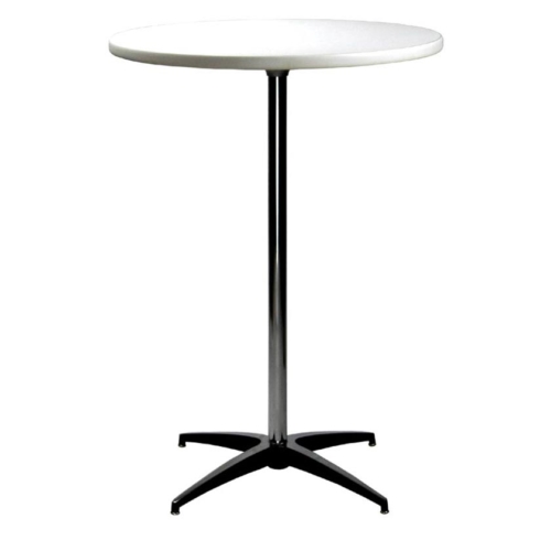 BT401 Pedestal Bar Table 30"wide 42" high WH
