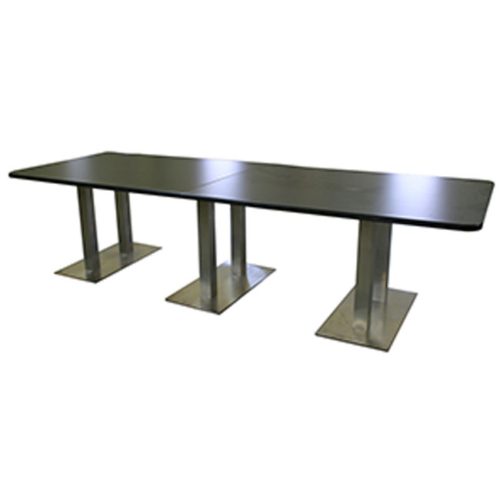 CF611 Rectangular Conference Table with Steel Base 120" BK