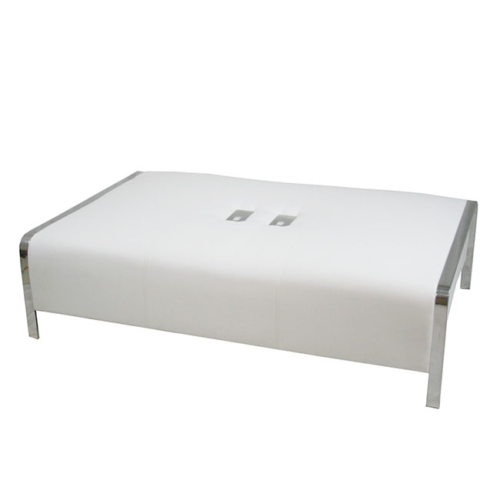LG739 Surge Ottoman with USB WH